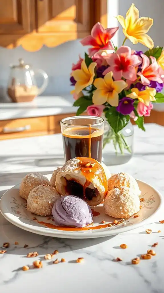 summer dessert with coffee