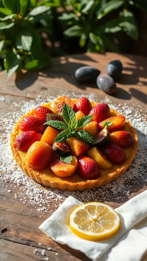 summer dessert with polenta