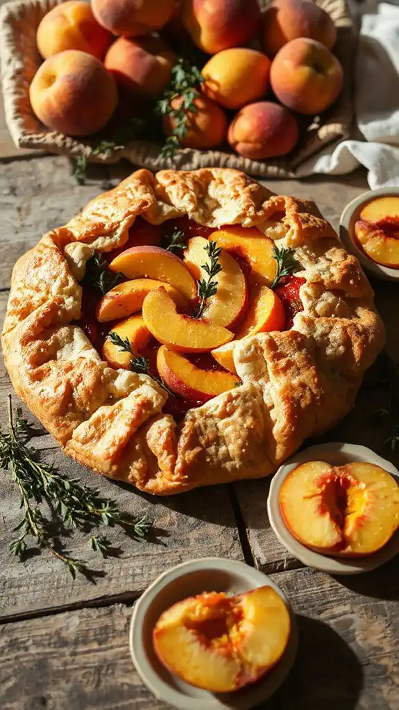 summer dessert with thyme