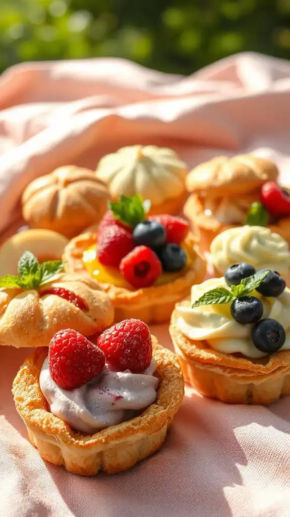 summer fruit choux tarts