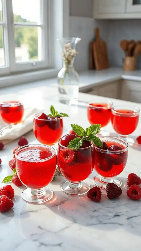 summer fruity fizzy dessert