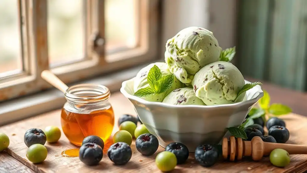 summer gooseberry mint desserts