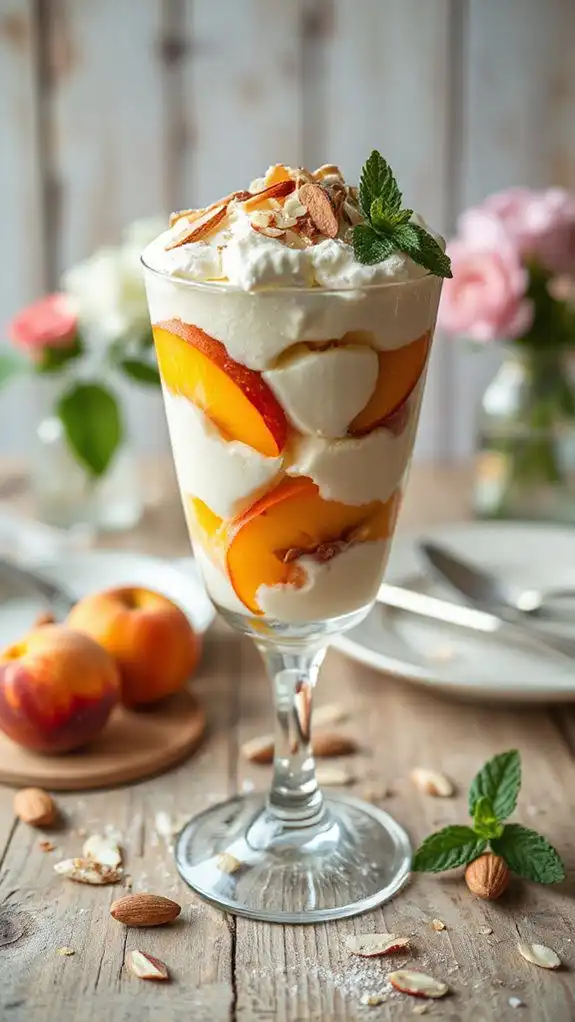summer peach ricotta parfait