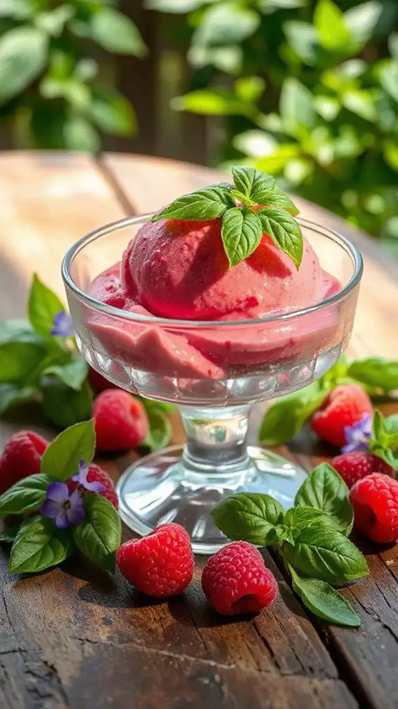 summer s refreshing basil raspberry sorbet