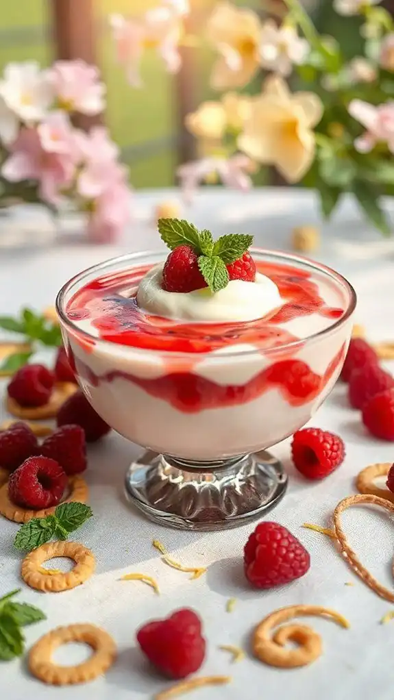 sumptuous raspberry custard dessert
