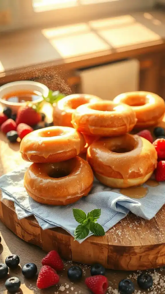 sweet airy maple donuts