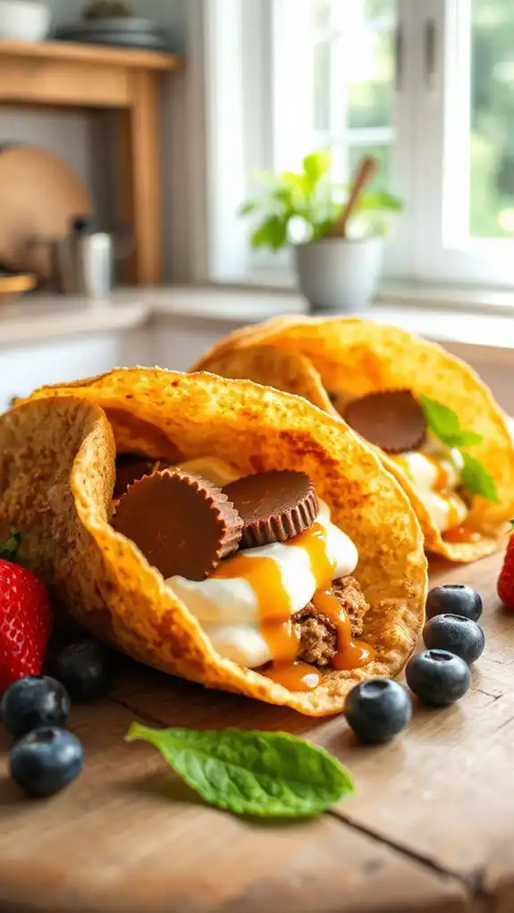 sweet and fun dessert taco