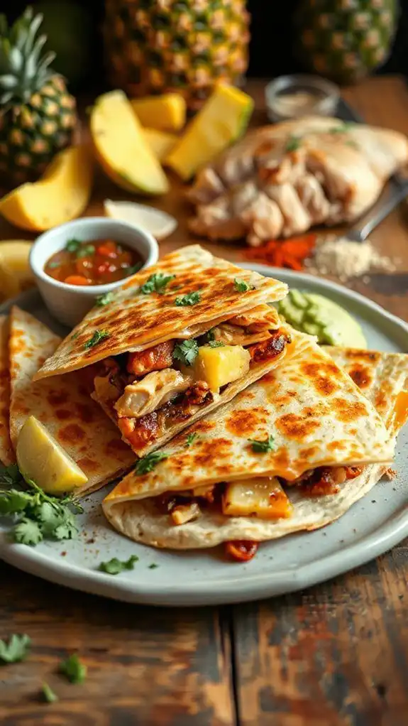 sweet and savory quesadillas