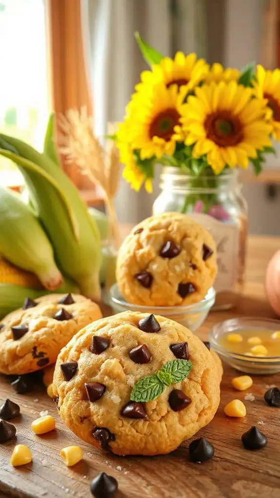 sweet corn chocolate chip cookies