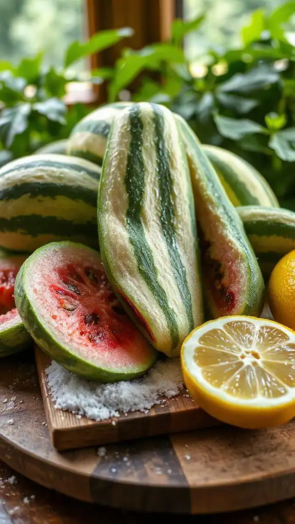 sweet preserved watermelon rinds