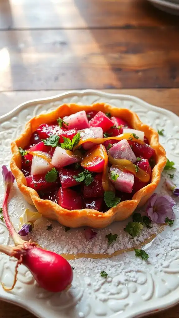 sweet radish dessert tart