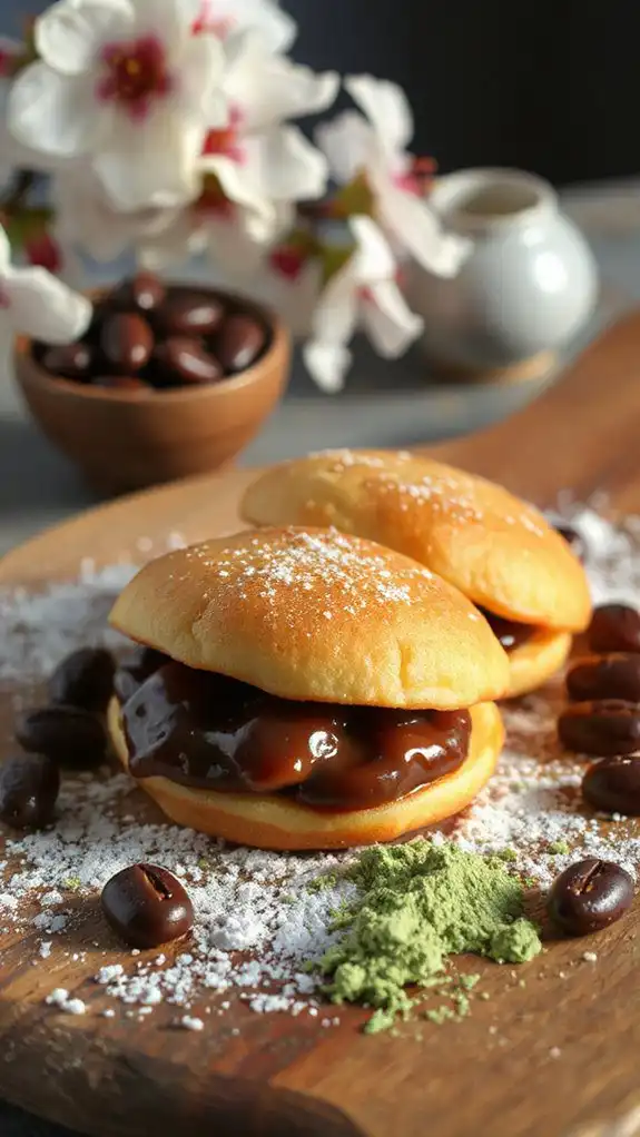 sweet red bean pancakes