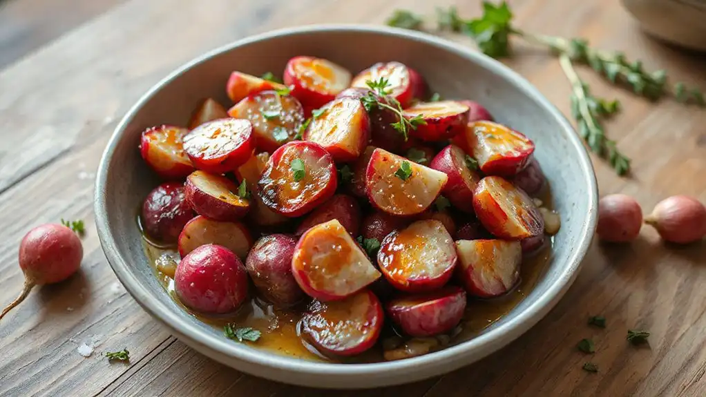 sweet roasted radishes recipe