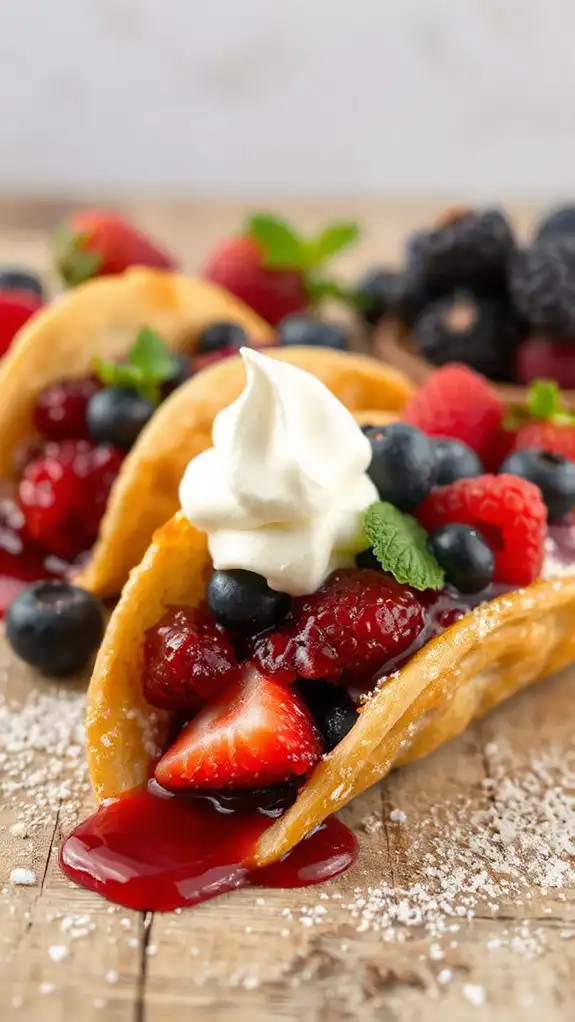 sweet summer dessert tacos