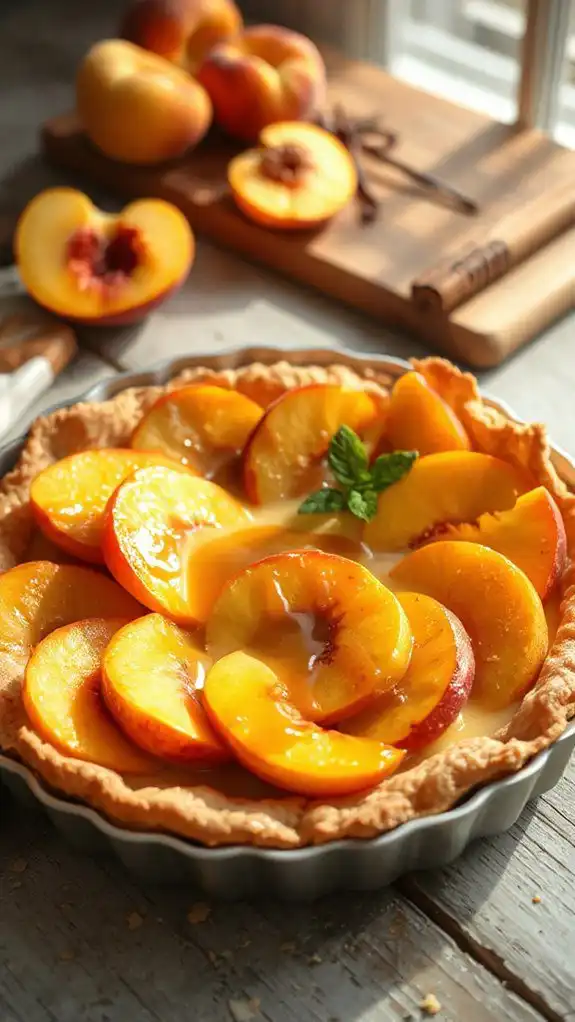 sweet summer peach dessert