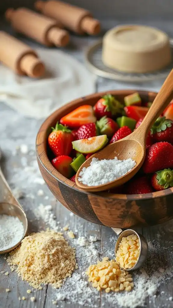 sweet tangy strawberry rhubarb mix