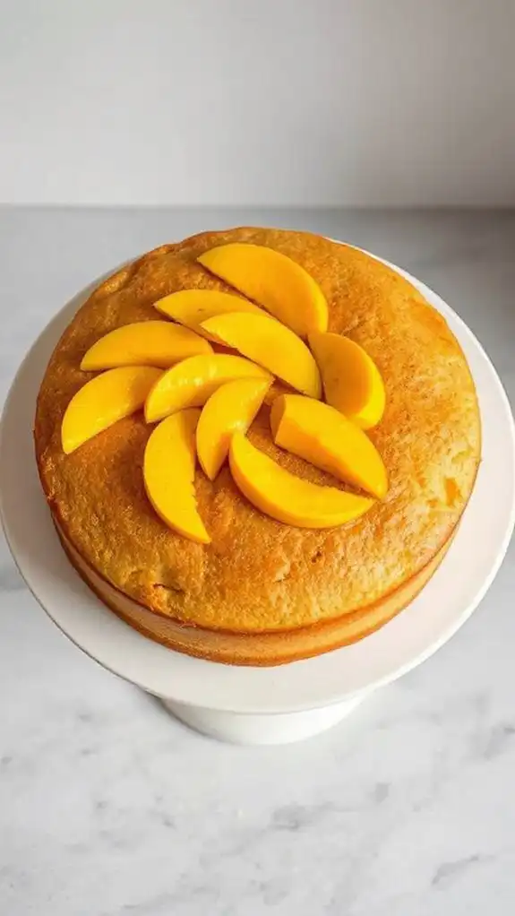 symmetrical mango slice arrangement