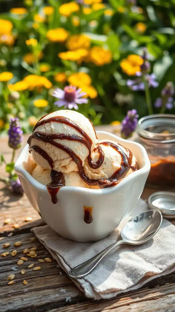 tahini chocolate ice cream delight
