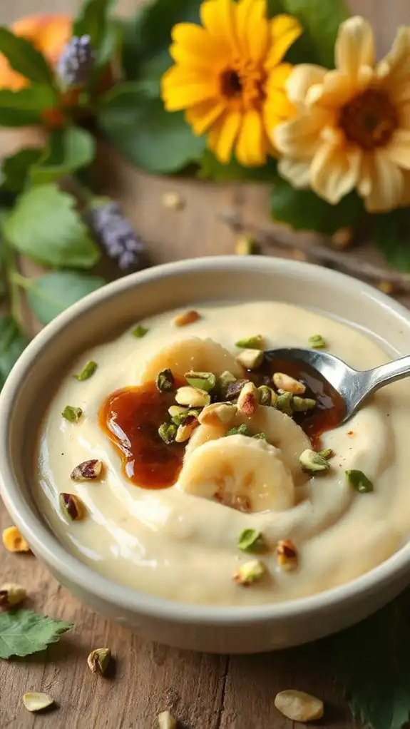 tahini infused banana pudding