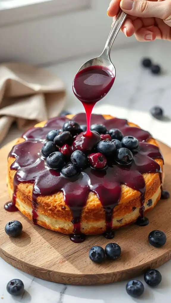 tangy festive blueberry drizzle