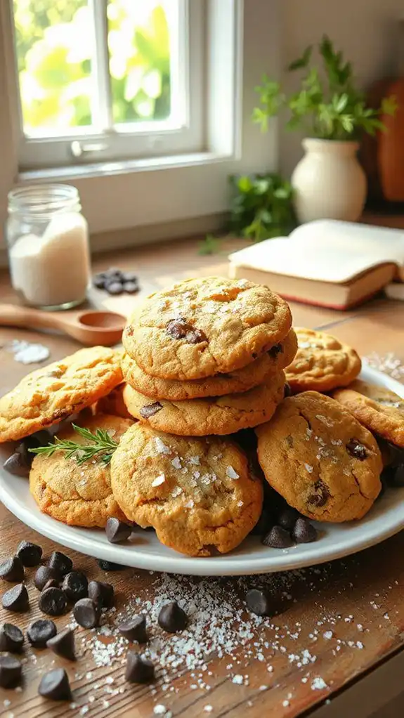 tarragon infused chocolate chip cookies