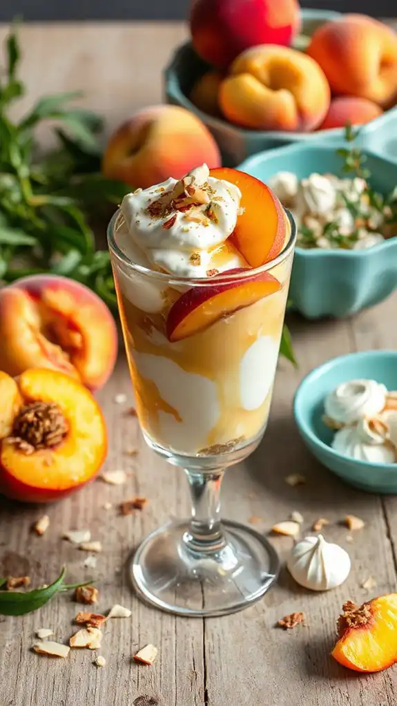 tarragon peach yogurt parfait