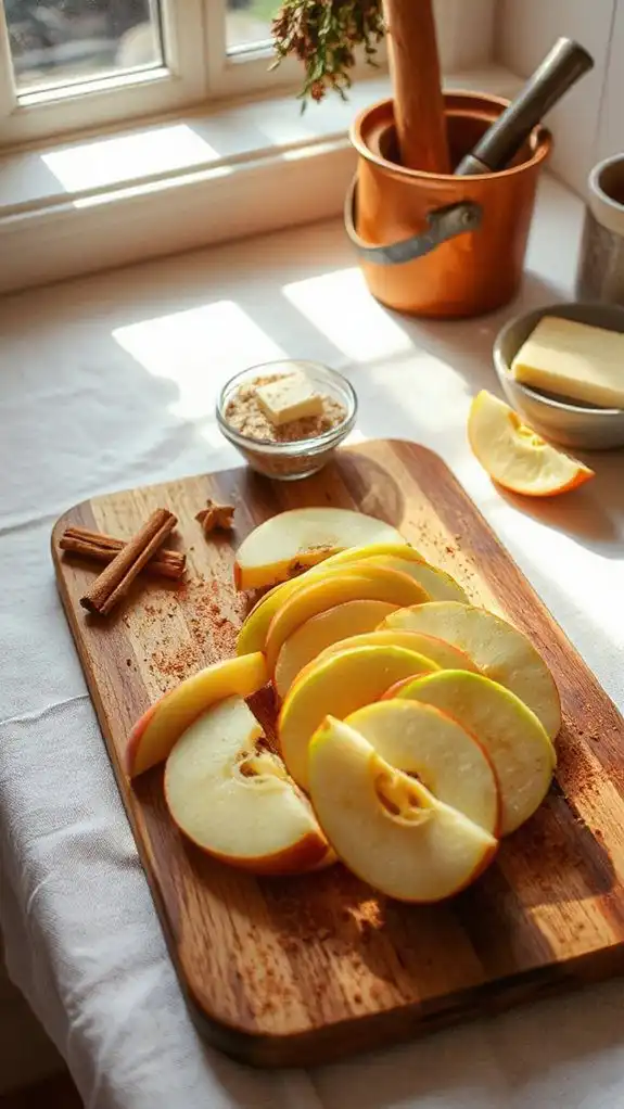 tart apples lightly spiced