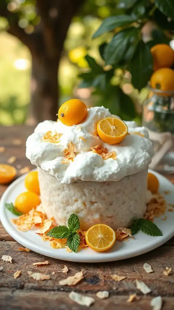 tart coconut rice pudding