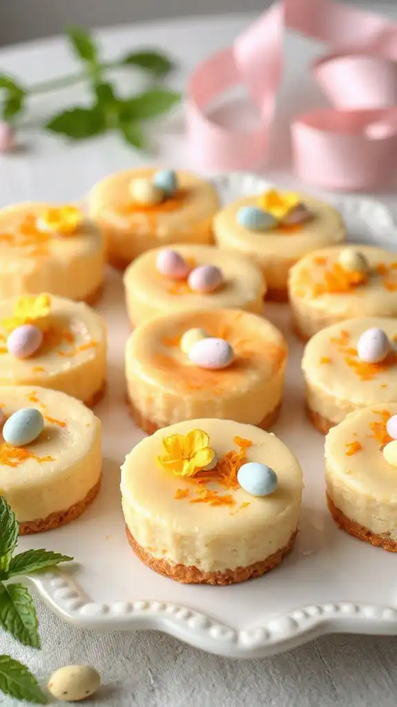 tasty mini easter cheesecakes
