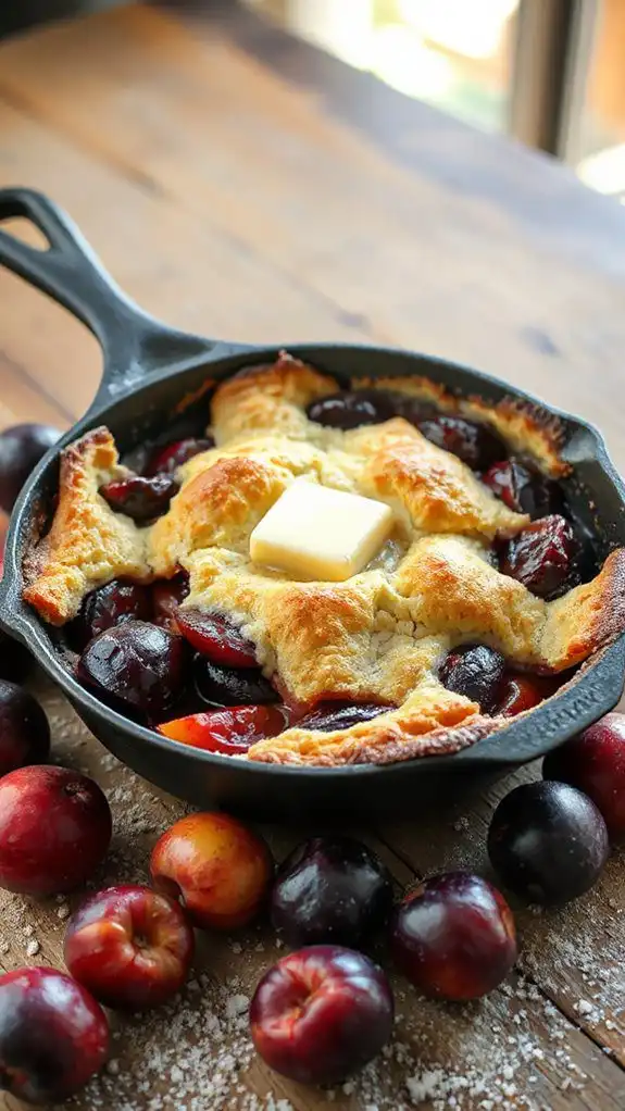tasty plum cobbler dessert