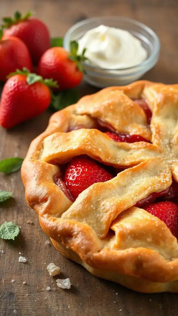 tasty strawberry pie dessert