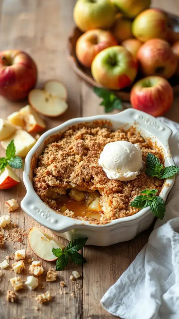 tender spiced apple crumble