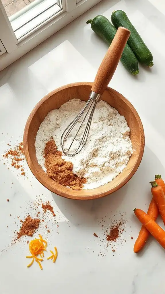 thoroughly combine dry ingredients
