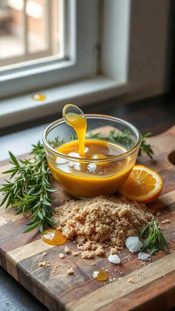 thoroughly combine glaze ingredients
