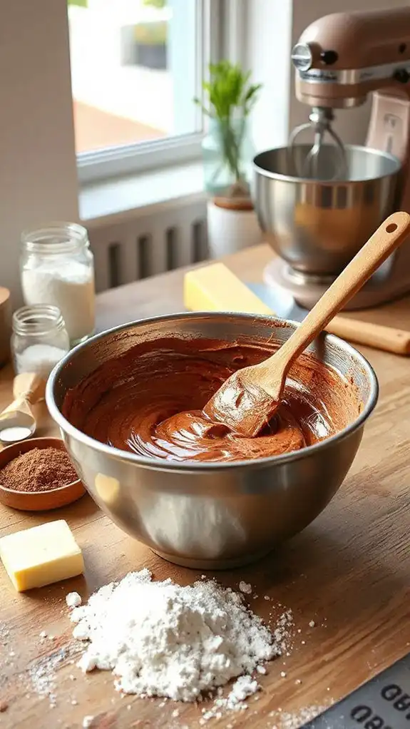 thoroughly mix batter precisely