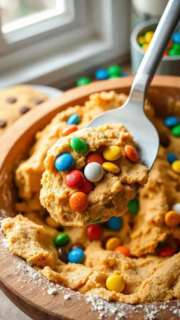 thoroughly mix in m ms