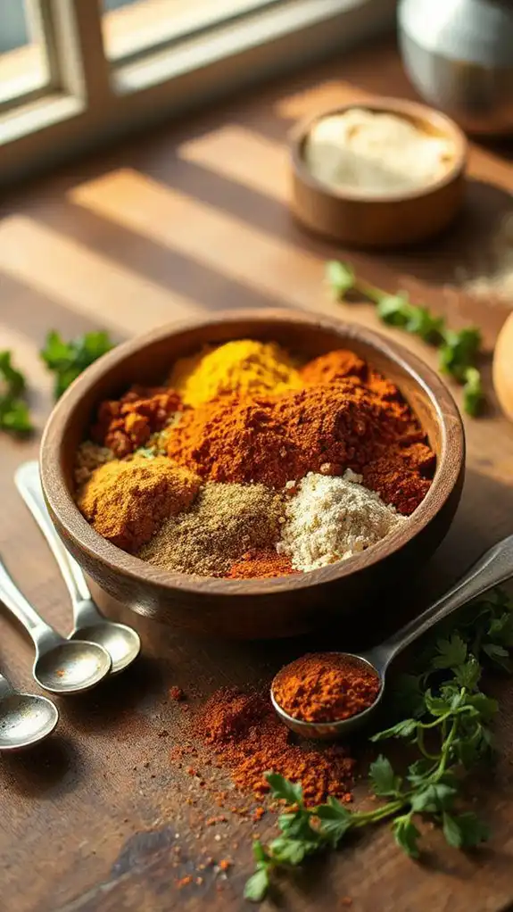 thoroughly mix the spices