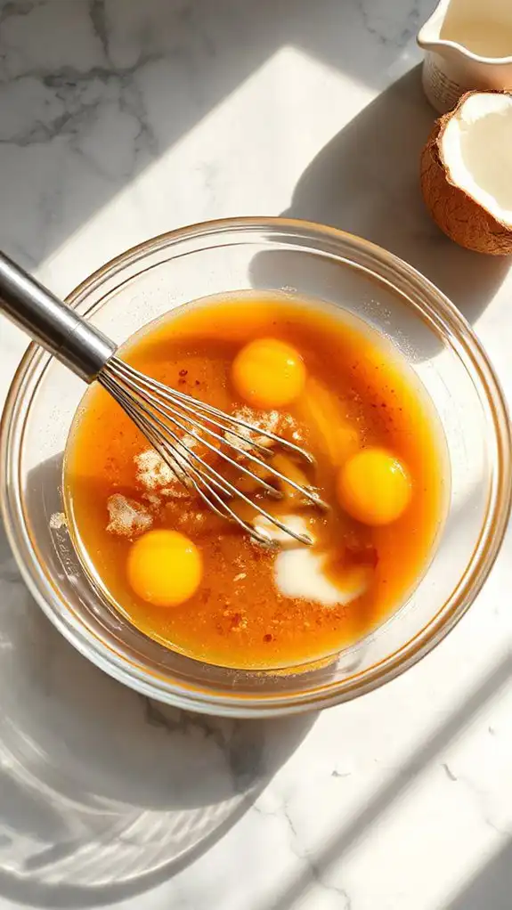 thoroughly mix wet ingredients