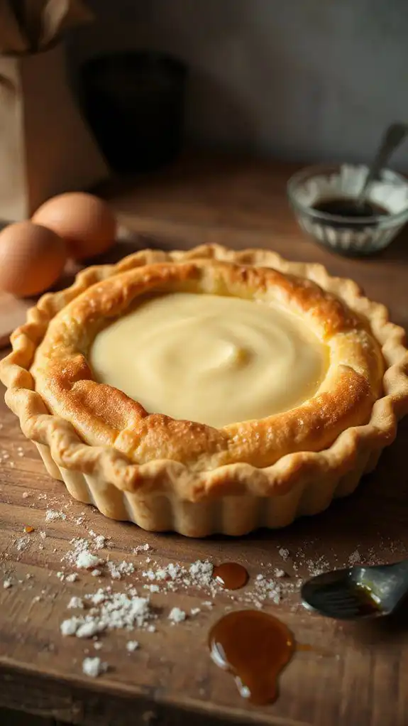 timeless silky custard pie