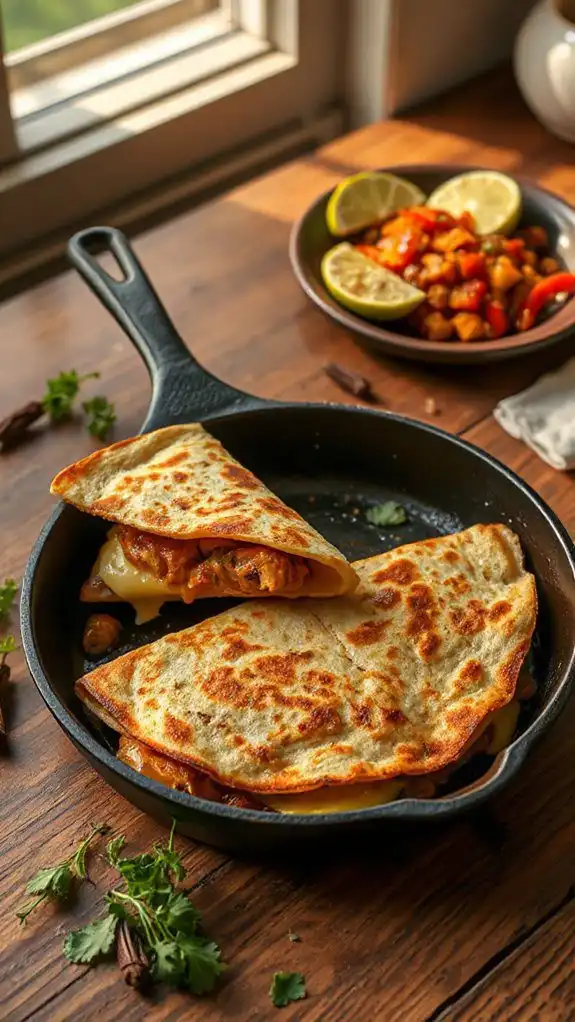 toast quesadilla until golden