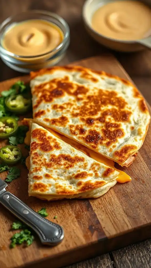 toast quesadilla until golden