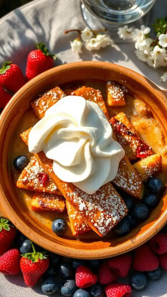 top dessert with cream top dessert with cream