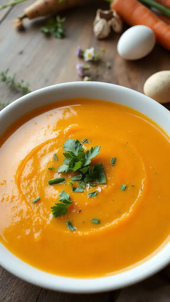 top dish with herbs
