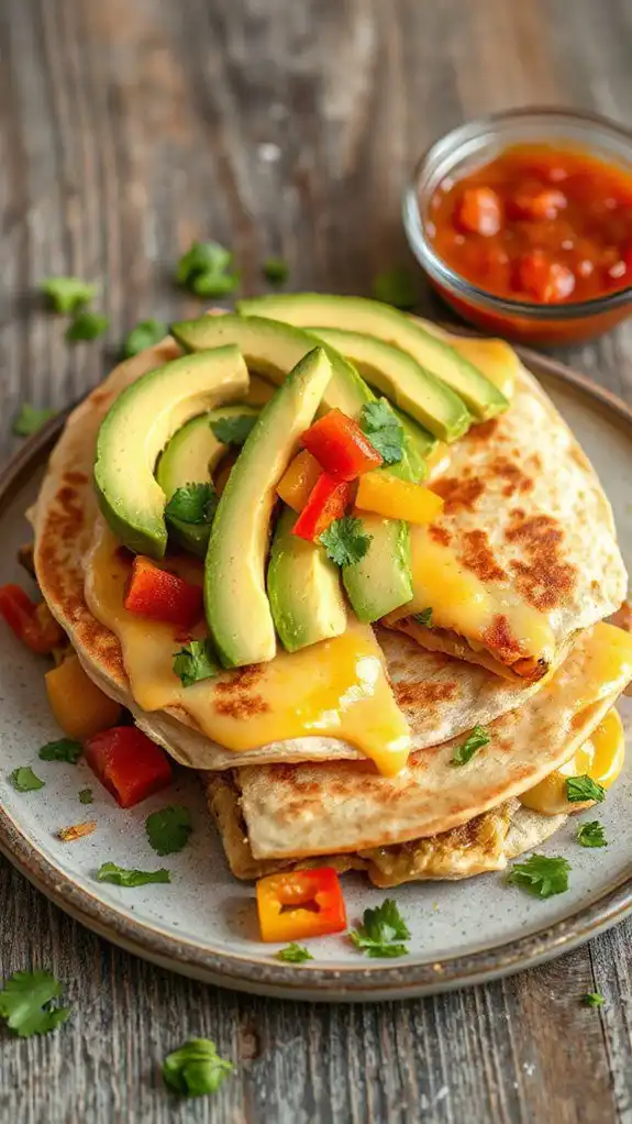 top with avocado slices