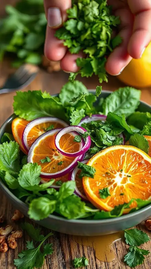 top with fresh herbs