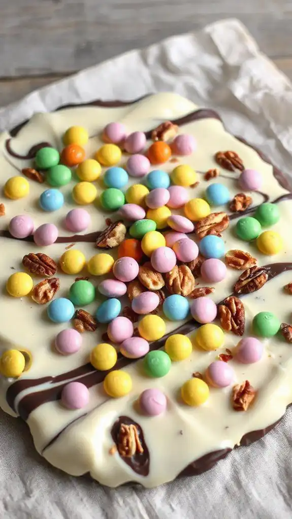 top with m ms candy