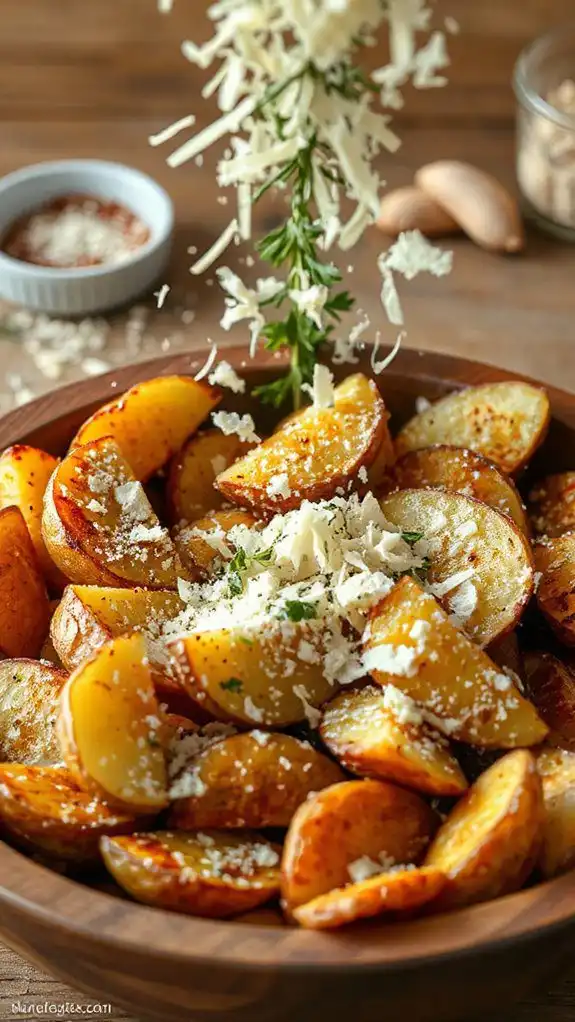 toss salad with parmesan