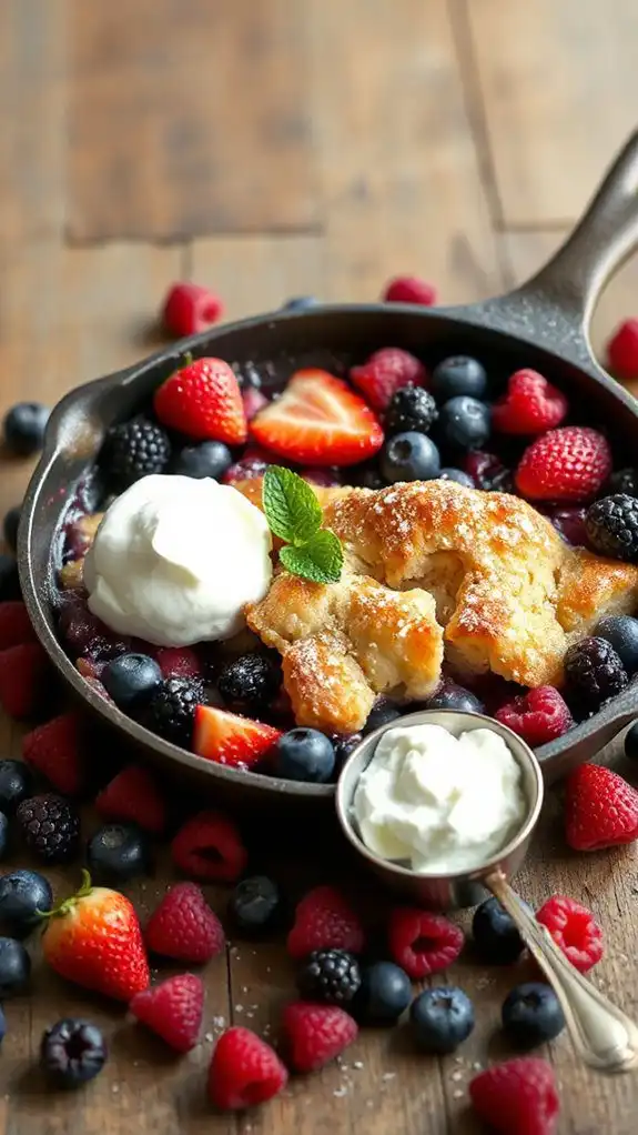 triple berry cobbler variations