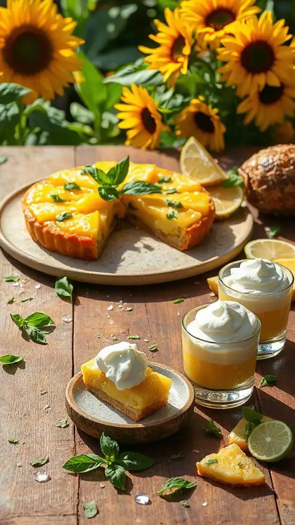 tropical basil dessert tart