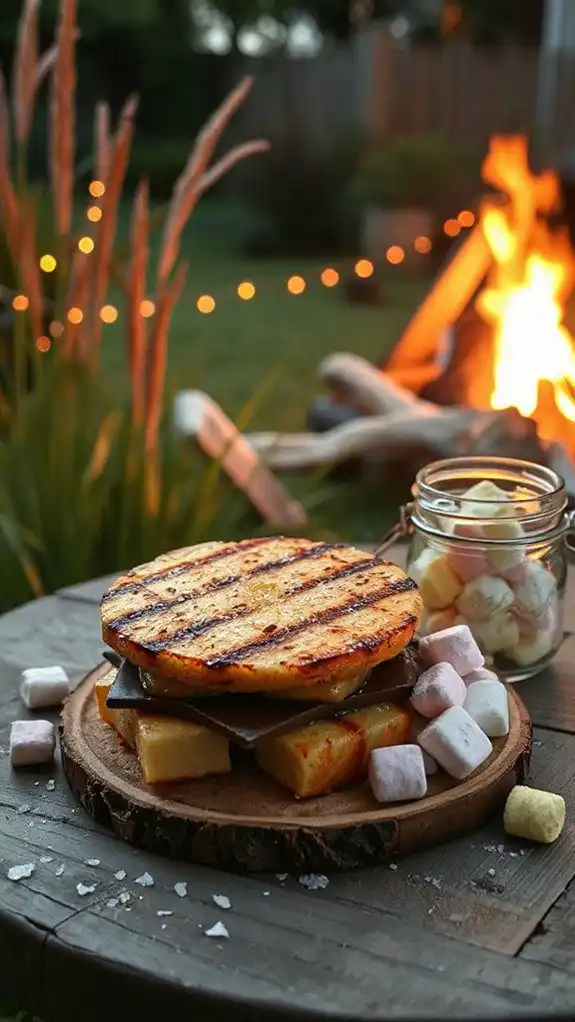 tropical caramelized dessert s mores